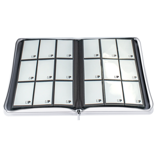 9 Pocket Ultra-Pro Vivid White Zippered PRO Binder