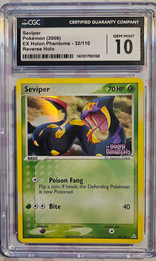Seviper Reverse Holo 32 Holon Phantoms CGC 10