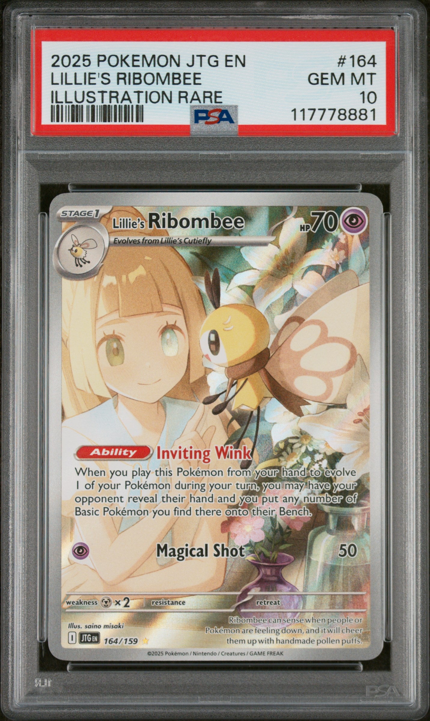 Lillie's Ribombee 164 Journey Together PSA 10