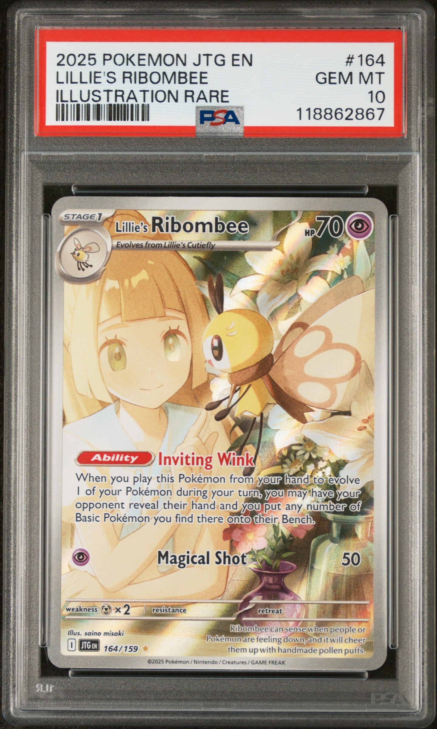 Lillie's Ribombee 164 Journey Together PSA 10