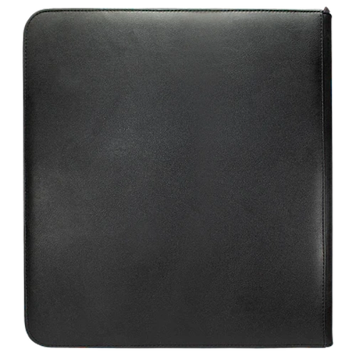 12 Pocket Ultra-Pro Vivid Black Zippered PRO Binder
