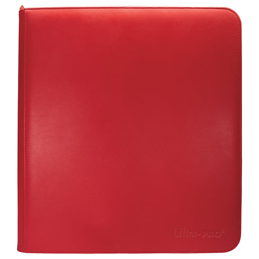 12 Pocket Ultra-Pro Vivid Red Zippered PRO Binder