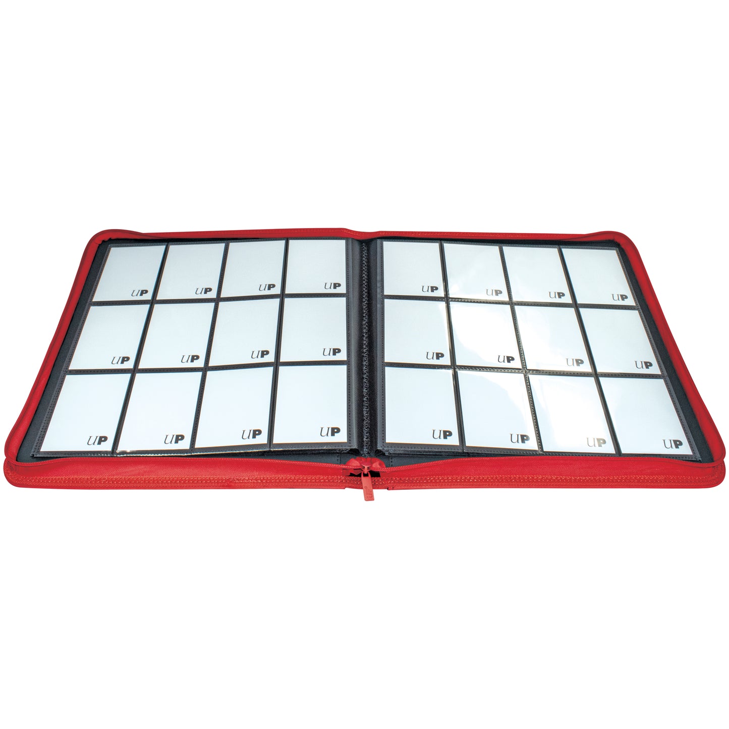 12 Pocket Ultra-Pro Vivid Red Zippered PRO Binder