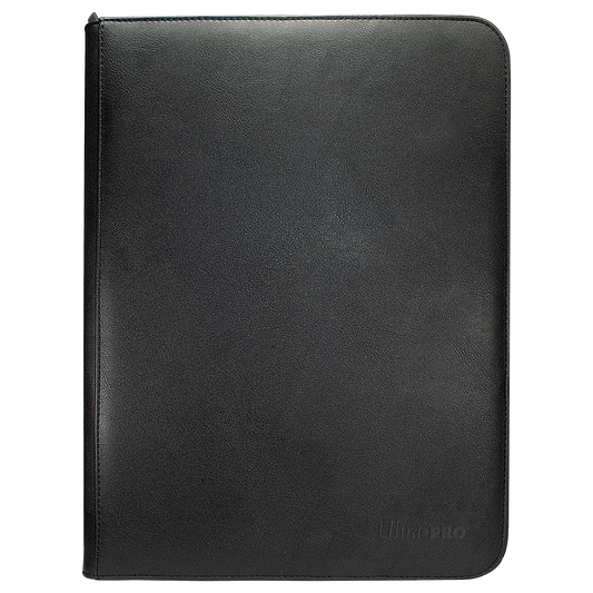 9 Pocket Ultra-Pro Vivid Black Zippered PRO Binder