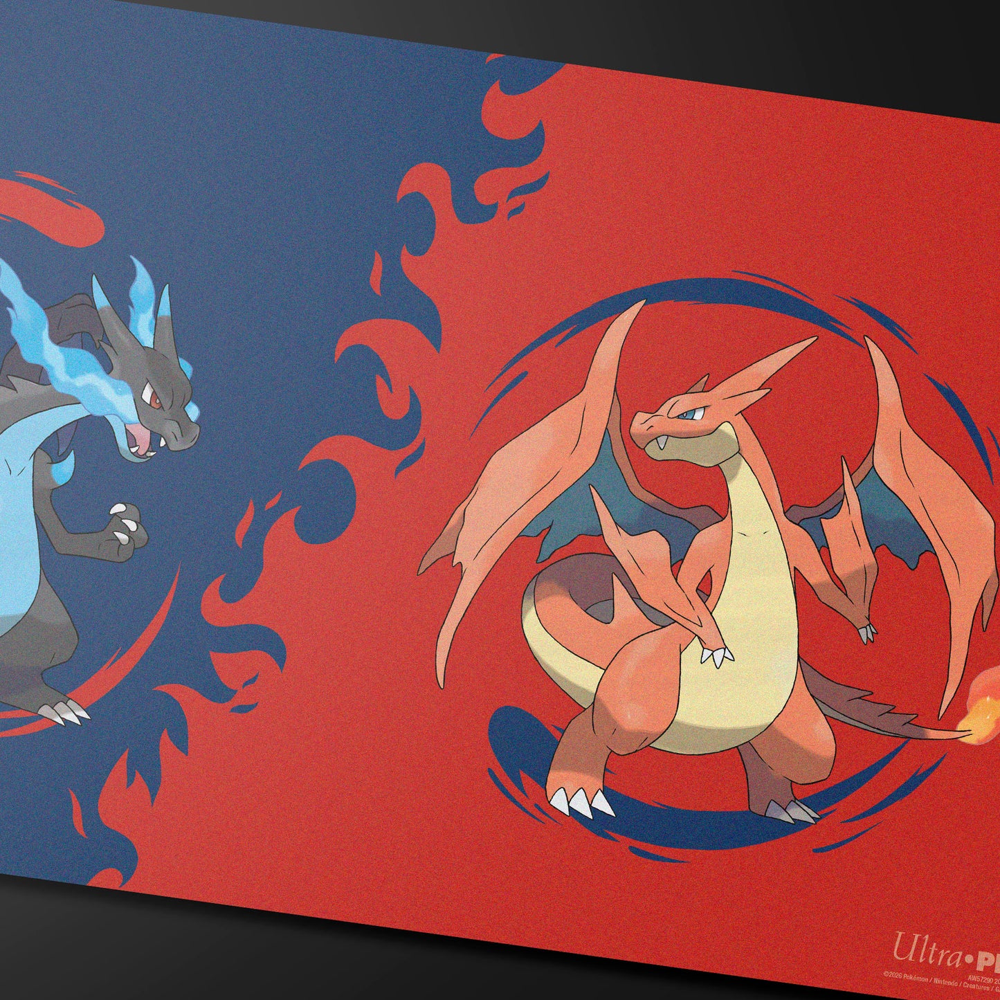 Mega Charizard X and Mega Charizard Y Playmat