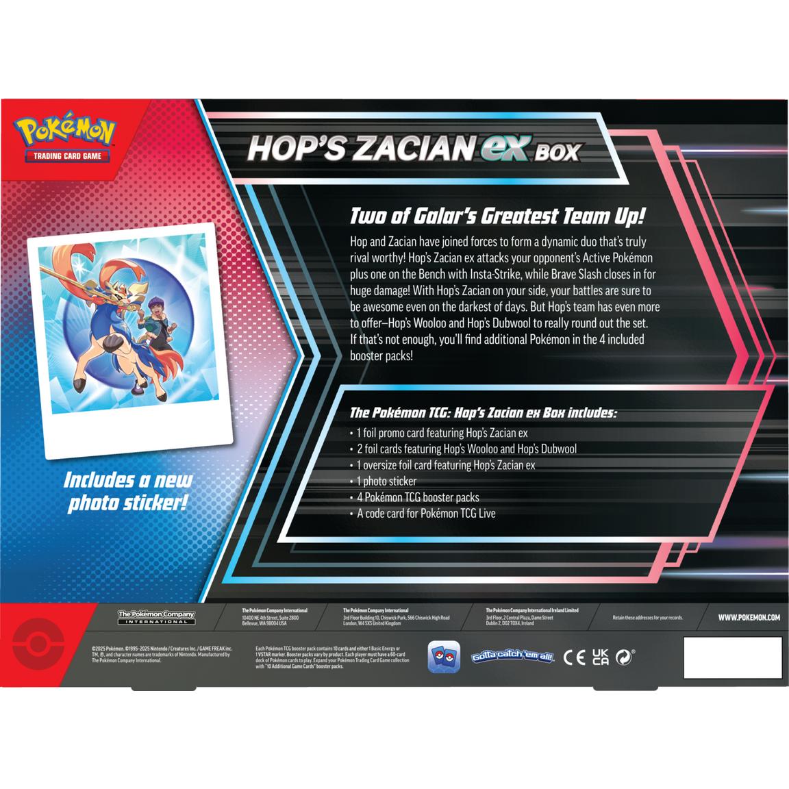 Hop's Zacian ex Box