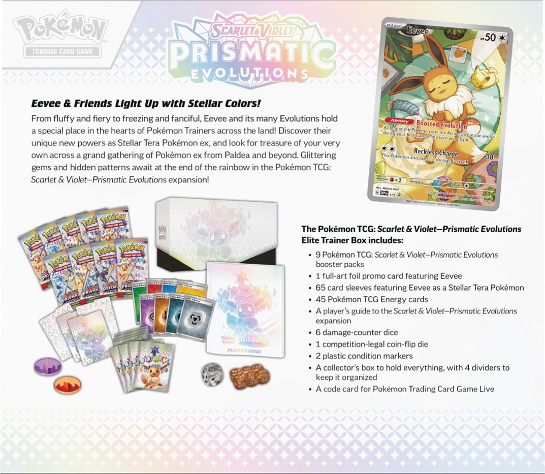 Prismatic Evolutions Elite Trainer Box