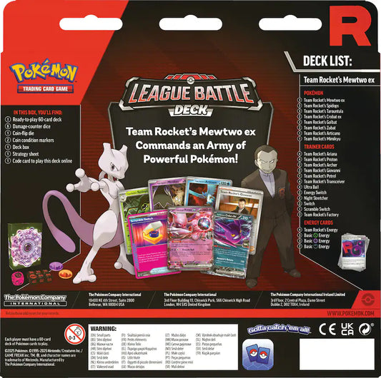 Pokemon Team Rocket’s Mewtwo ex League Battle Deck