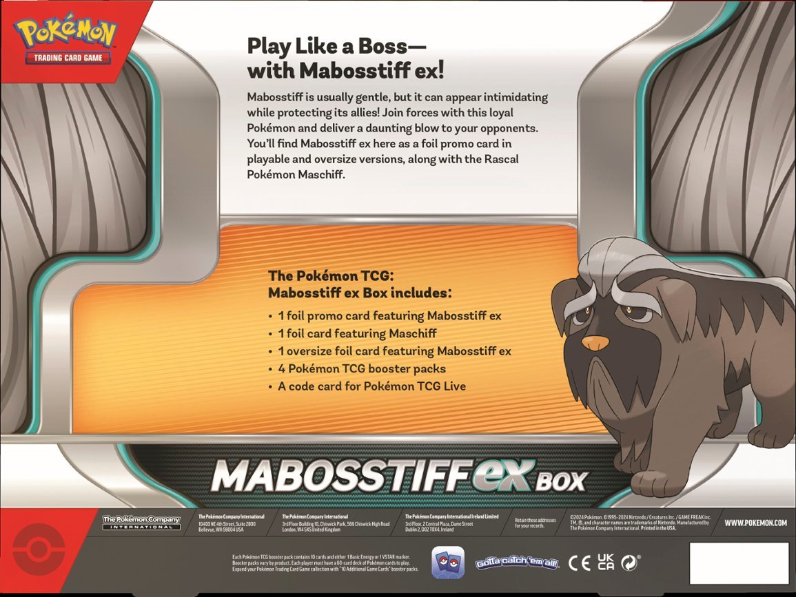 Pokemon Mabosstiff ex Box