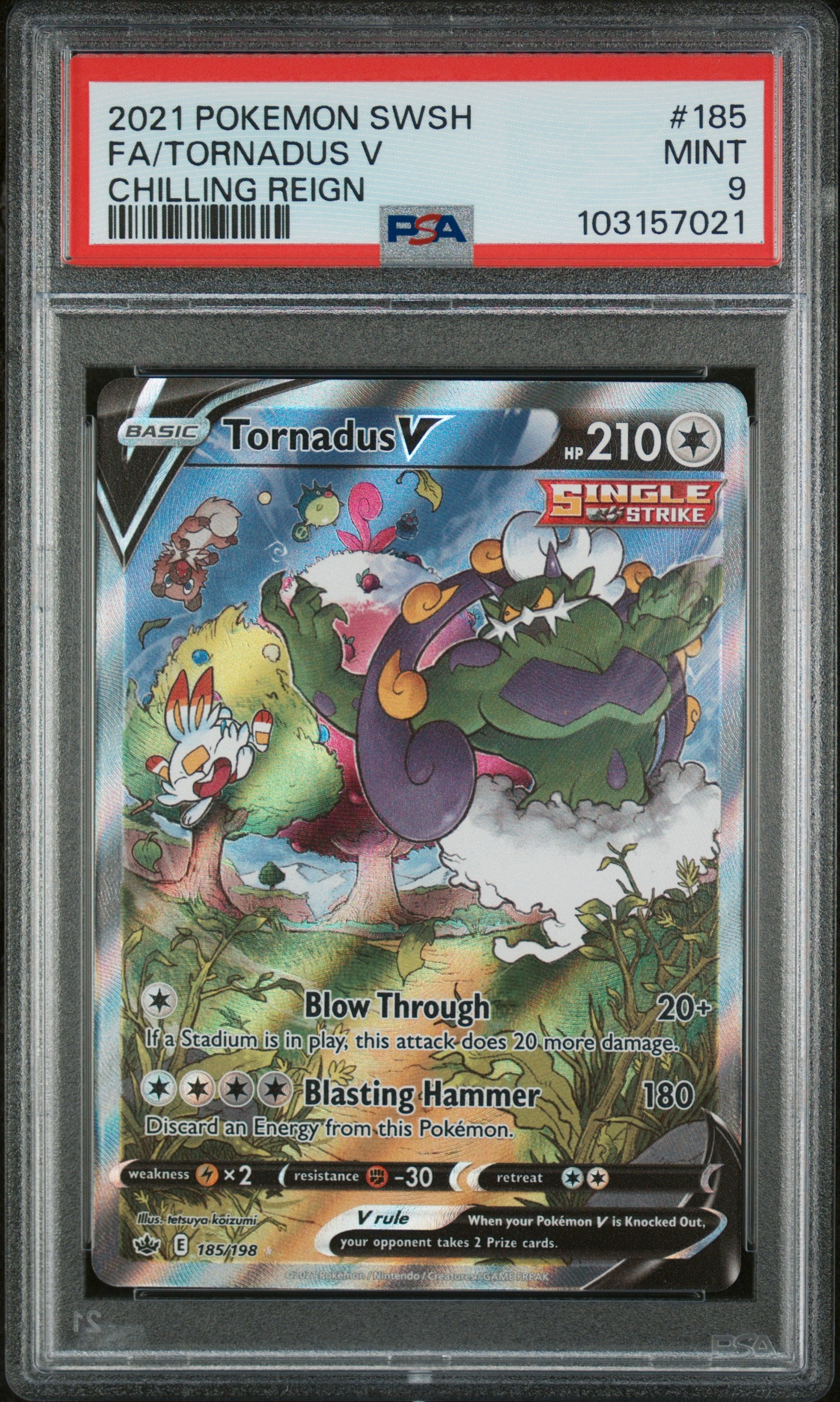 Tornadus V 185 Chilling Reign PSA 9