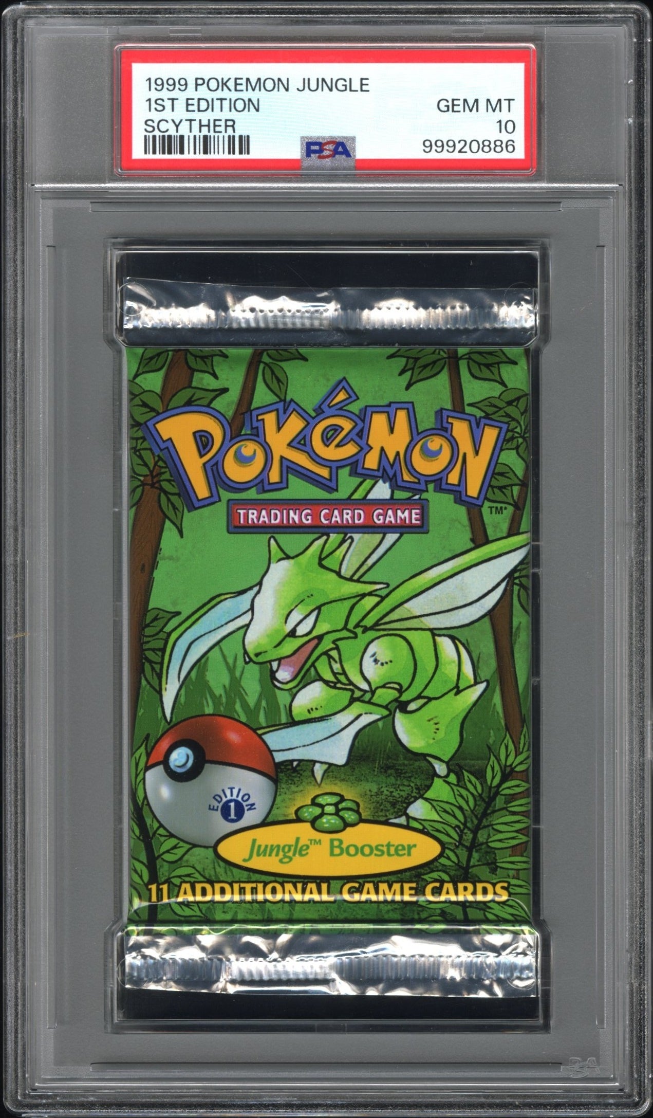 1999 POKEMON JUNGLE PACK FOIL 1ST EDITION SCYTHER PSA 10