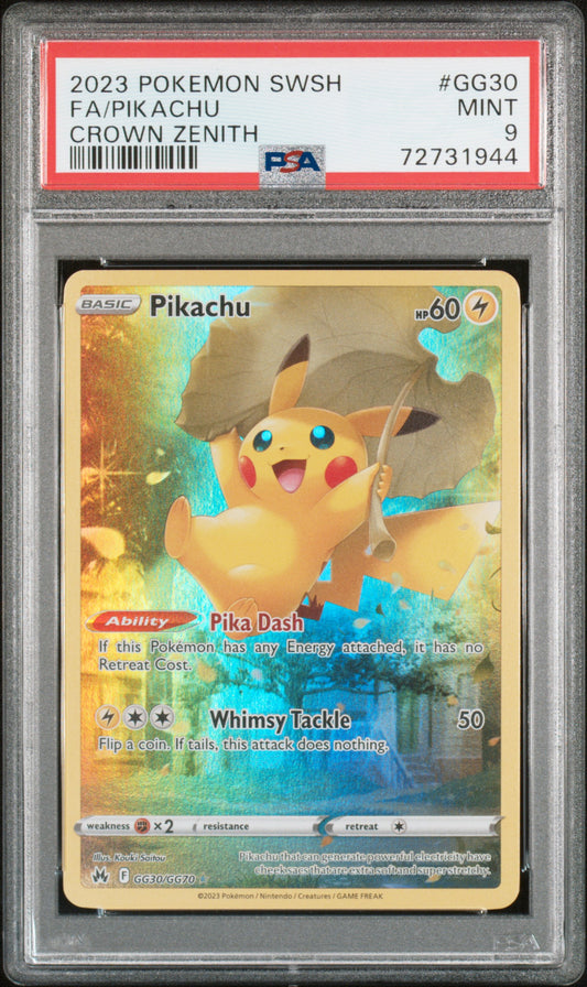 Pikachu GG30 Crown Zenith PSA 9