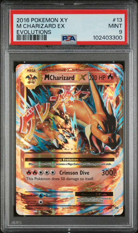 M Charizard EX 13 XY Evolutions PSA 9