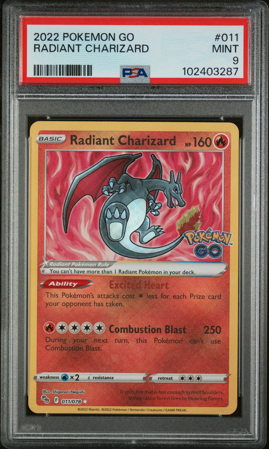 Radiant Charizard 11 PSA 9