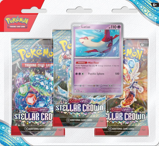 Pokemon Stellar Crown - 3-Pack Blister (Alternating Promo)