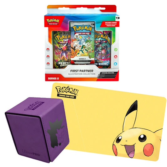 First Partner Illustration Series 2 Bundle - Gengar Deck Box & Pikachu Playmat (Limit 1)
