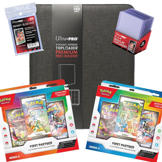 Series 2 + 3 First Partner Illustration Ultra-Pro Toploader Binder Bundle MSRP! (Limit 1)