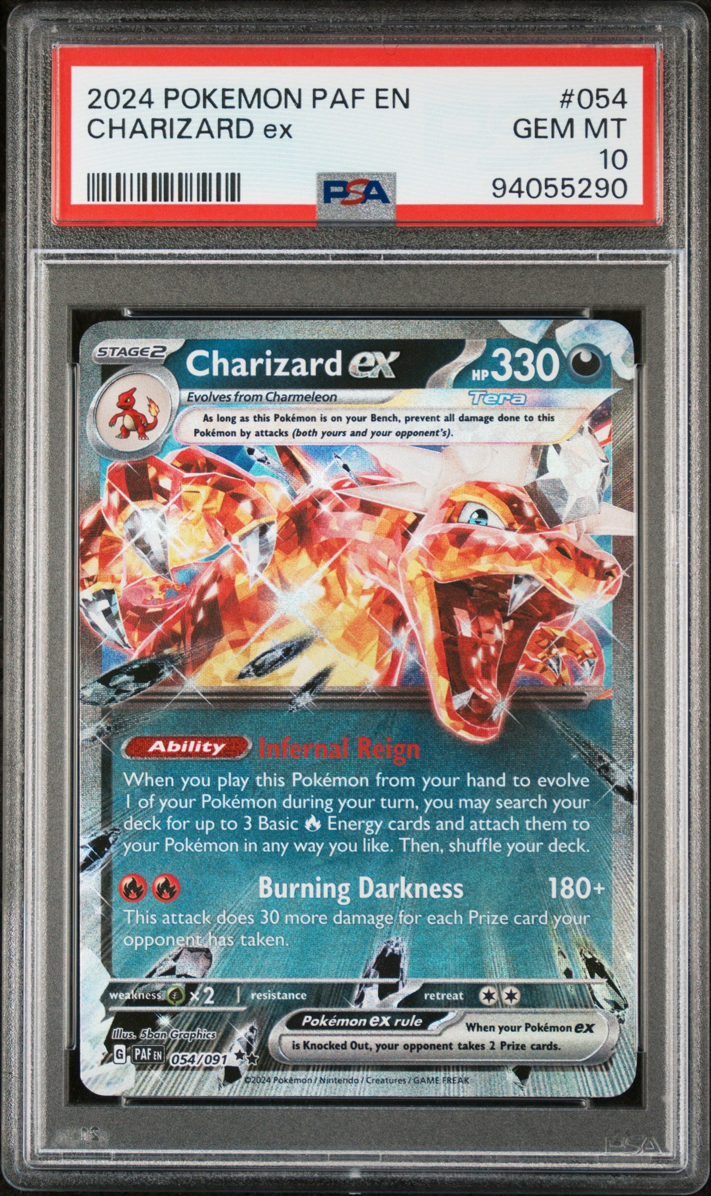 Charizard ex 54 Paldean Fates PSA 10